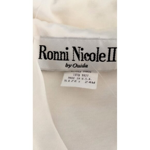 Vintage Ronnie Nicole II Cream 2-Piece Jacket & Maxi Dress Set Size 24W - Picture 10 of 11